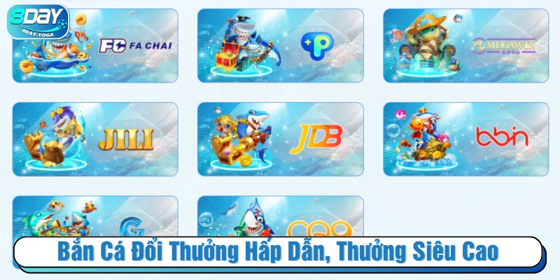 Bắn cá đổi thưởng hấp dẫn tại 8DAY 