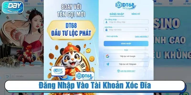 Đăng nhập vào tài khoản xóc đĩa 