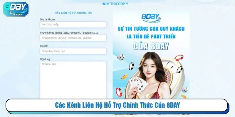 Nhà cái hỗ trợ nhiều phương thức liên hệ