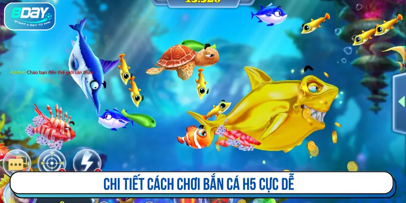Bắn cá H5 với kho vũ khí và sinh vật dễ dàng kiếm xu