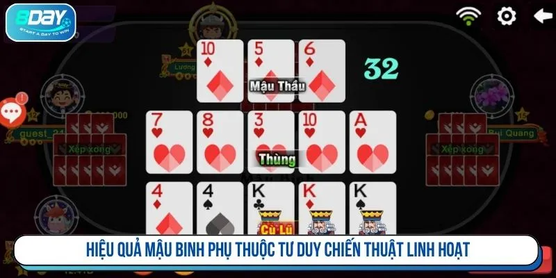 Hiệu quả mậu binh phụ thuộc tư duy chiến thuật linh hoạt